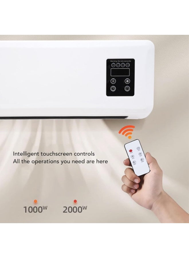 Bin Kamil - Wall Mounted Air Conditioner & Heater, Quiet Wall AC & Heater Combo with Remote Control for Room| Kitchen| Office Desk| Bedroom| Camping - Image 1