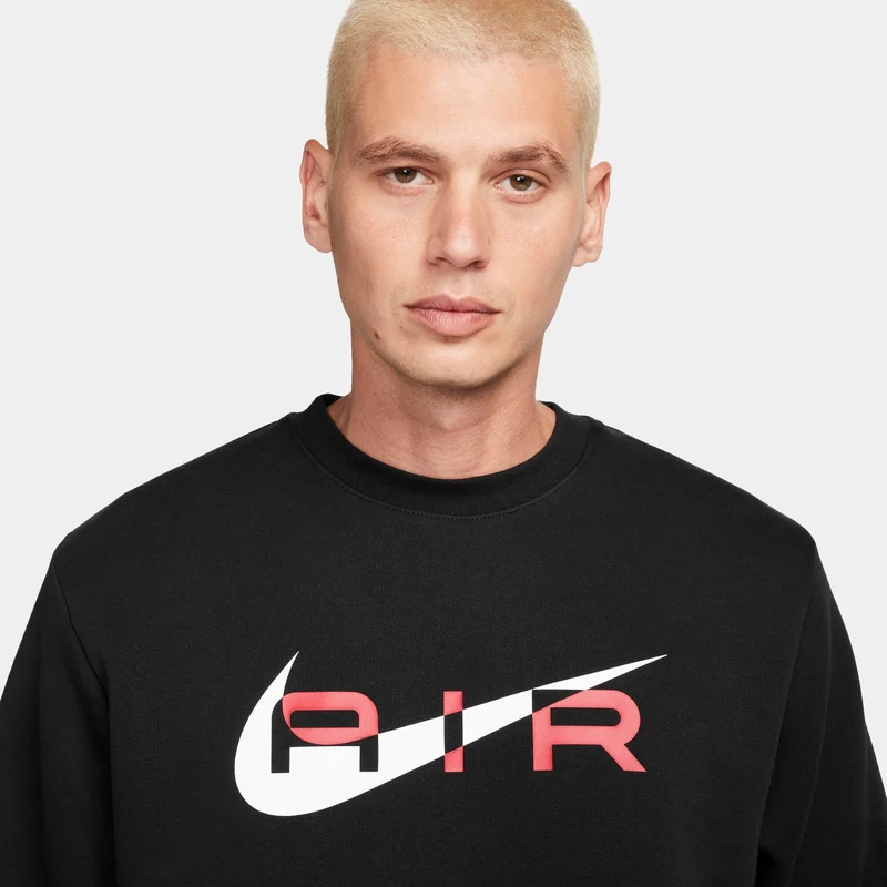 Nike Black Men's Air Fleece Sweatshirt for Men | Best Price UAE
