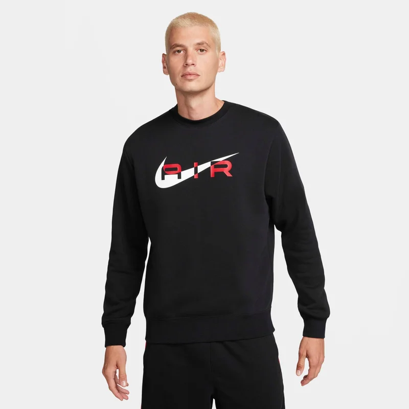 Nike Black Men's Air Fleece Sweatshirt for Men | Best Price UAE