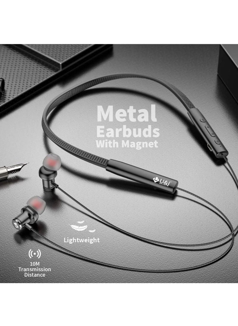 U & I ENTERTAINMENT - U & I Cobra 50Hours Music Time Fast Charging Wireless Neckband with 4Mode Equalizer Bluetooth Headset - Image 1