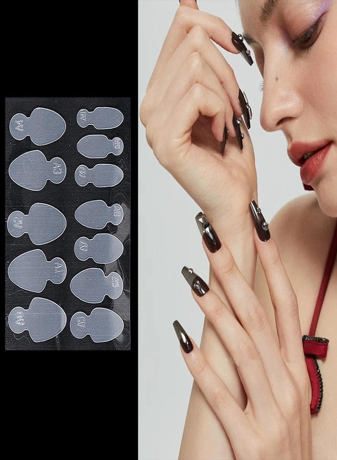 NICENEEDED 144 Pieces Duet System Dual Forms Nail Sticker, French Tip Nail Forma Pads Soft Silicone Nail Molds, Extension Quick Building Dual Nail Forms Mould for French Manicure Inner Mold - Image 5