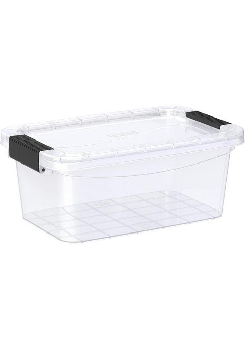5L Clear Plastic Storage Box With Lockable Lid (Transparent)