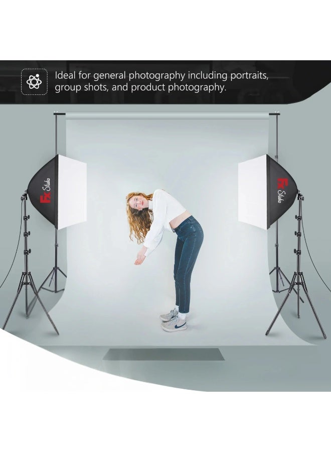 FX Studio 50×70cm Softbox Lighting Kit – 90W Bi-Color with Remote & LCD Screen - Image 2