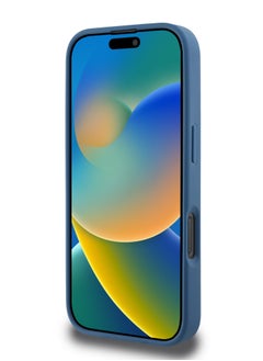 GUESS iPhone 16 Pro Max Case PU Hard Cover with Peony 4G Design / slim profile / Drop protection / Lightweight Back Cover - Blue  - Image 4