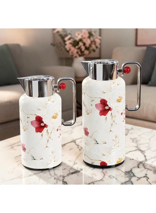 REFAN Luxury Tea and Coffee Vacuum Flask Set, 2 Pieces, 0.8L + 1.0L Capacity | Premium Hospitality Thermos Set | Leak-Resistant Insulated Carafe Keeps Beverages Hot for Long Hours - Image 4
