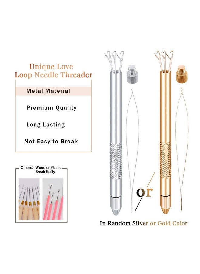 Unique Love - Microlinks Hair Extensions Kit Tool With 4 In 1 Metal Loop Threader Needle Hair Extension Plier 6 Colors Of 3Mm Silicone Microlink Beads For Hair Extension - Image 1