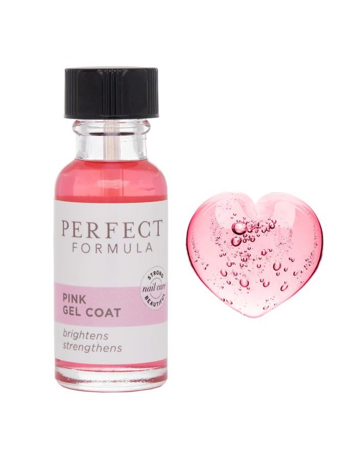 Perfect Formula طلاء جل وردي - مقوي أظافر وطلاء مقوي للنساء، مقوي أظافر قوي جداً، علاج كيراتين للأظافر التالفة - Image 1