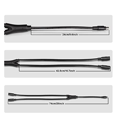 iGreely 8mm Splitter - Y Splitter Adapter Cable for Solar Panel, RV, Automotive, Marine & Portable Power Station - Compatible with Jackery & Goal Zero (Male to Female x 2) - Image 2