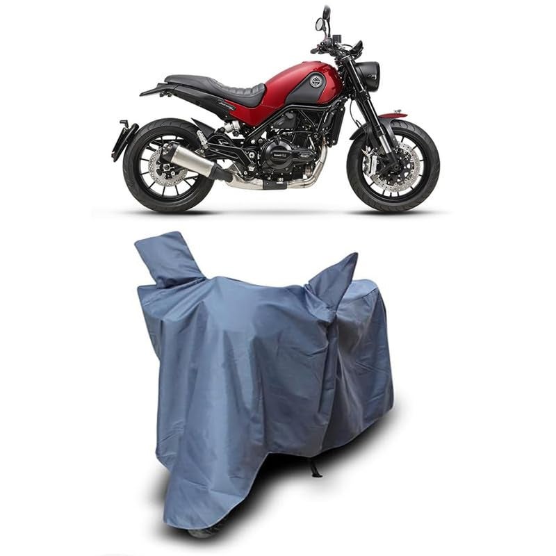 MADAFIYA Waterproof Two Wheeler Cover for Benelli Leoncino 250 Bike All Season Protection Bike Cover for Rain & Sun (Grey) - Image 1
