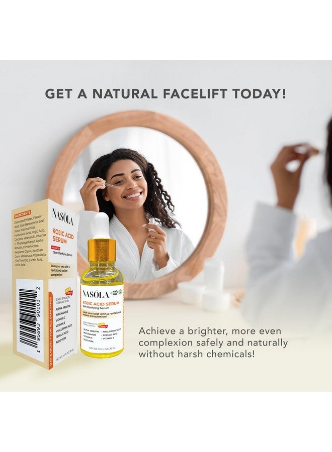 ناسولا مصل حمض الكوجيك لتنقية البشرة وتنشيطها وكريم البهتان مع ألفا أربوتين وفيتامين C وE والنياسيناميد - Image 5