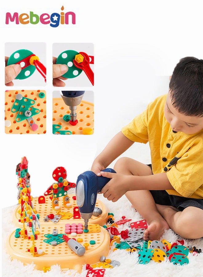 MEBEGIN Mebegin Construction Engineering Building Block Set Educational DIY Game with Toy Drill and Screw Driver Tool for Boys and Girls  - Image 2