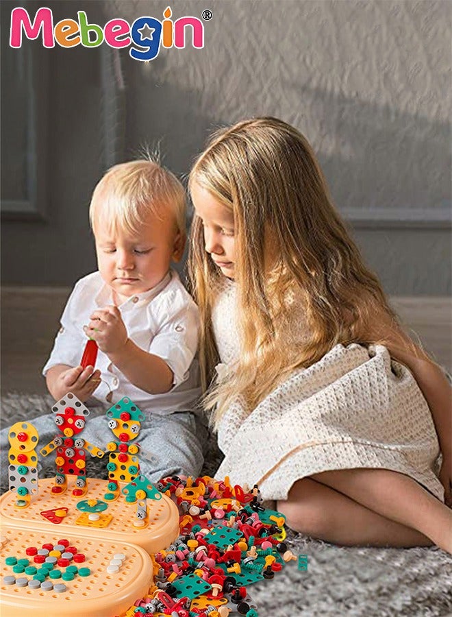 MEBEGIN Mebegin Construction Engineering Building Block Set Educational DIY Game with Toy Drill and Screw Driver Tool for Boys and Girls  - Image 1