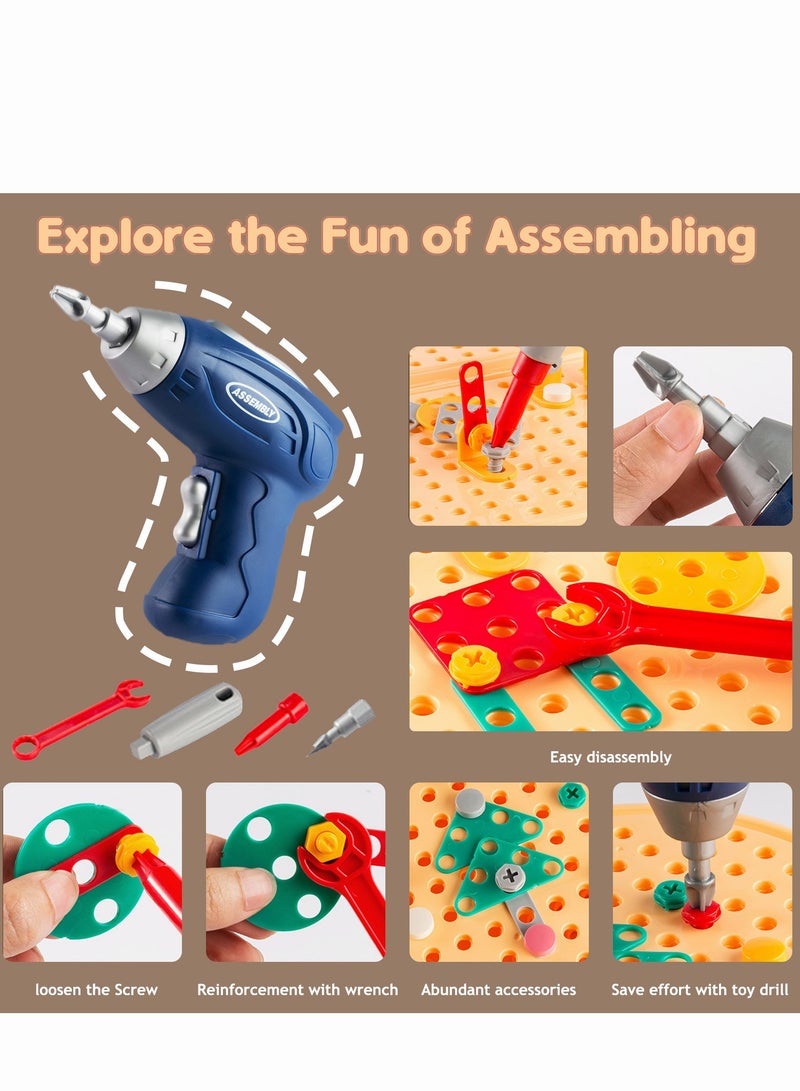 MEBEGIN Mebegin Construction Engineering Building Block Set Educational DIY Game with Toy Drill and Screw Driver Tool for Boys and Girls  - Image 3