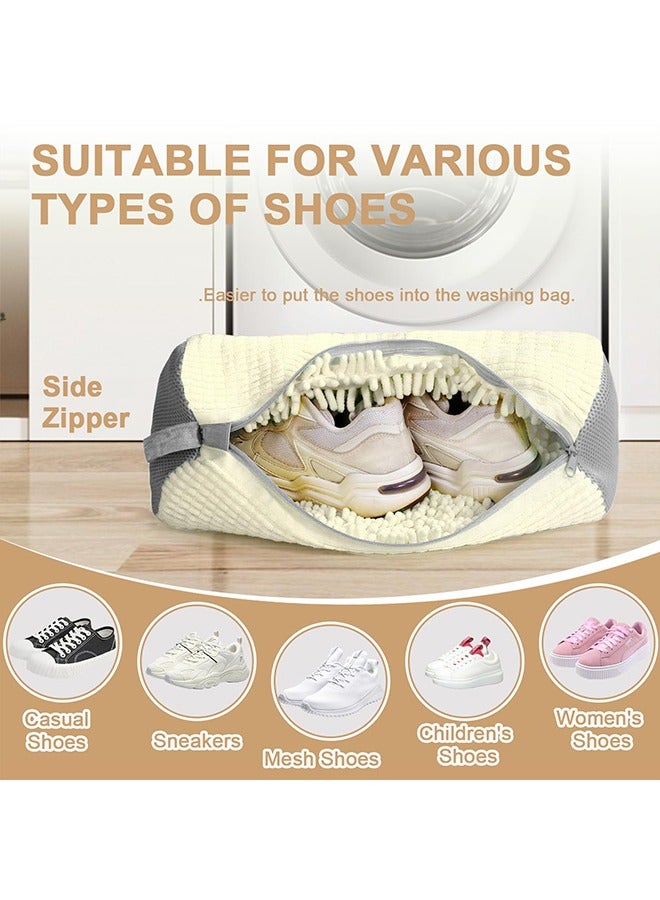 2 Pack shoe washing bag, Shoe Cleaning Bag, Shoe Bag, Shoe Washing Bag for Washer and Dryer, Shoe Cleaning Bag For Washing Machine, Laundry Bag For Shoes, Reusable Laundry Shoe Bag with Sturdy Zipper, for All Shoe Types And Sizes - Image 4