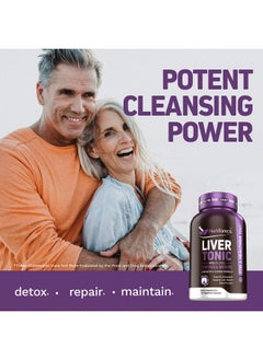 Herbtonics Liver Cleanse Detox & Repair Formula With Milk Thistle Artichoke And 24 Herbs Liver Health Support Supplement: Silymarin Dandelion And Chicory Root (Capsule)  - Image 4