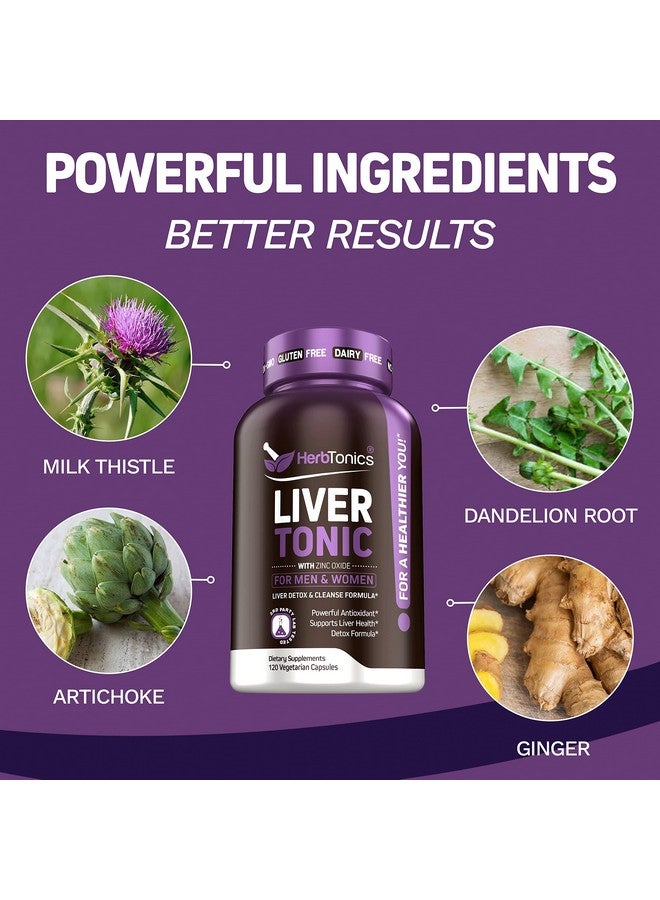 Herbtonics تركيبة تنظيف الكبد وإصلاحه مع الشوك الحليب والخرشوف و24 عشبة لدعم صحة الكبد: سيليمارين، الهندباء وجذر الهندباء (كبسولة) - Image 5