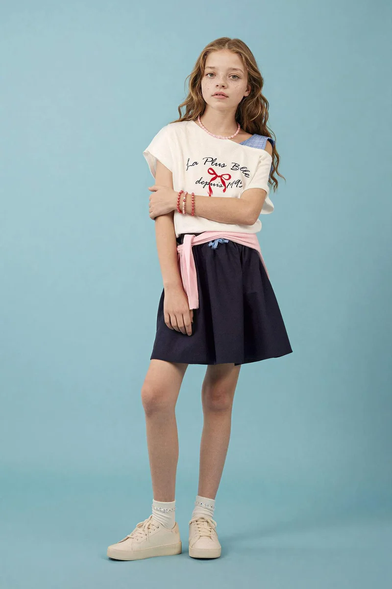 ديفاكتو Girl Cotton Regular Fit Skirt