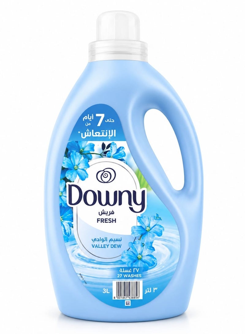 Regular Fresh Fabric Softener With Valley Dew Scent, 27 Washes, 3L