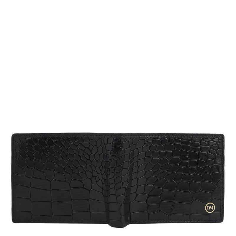 Da Milano black Black Bifold Leather Mens Wallet for Men | Best Price UAE
