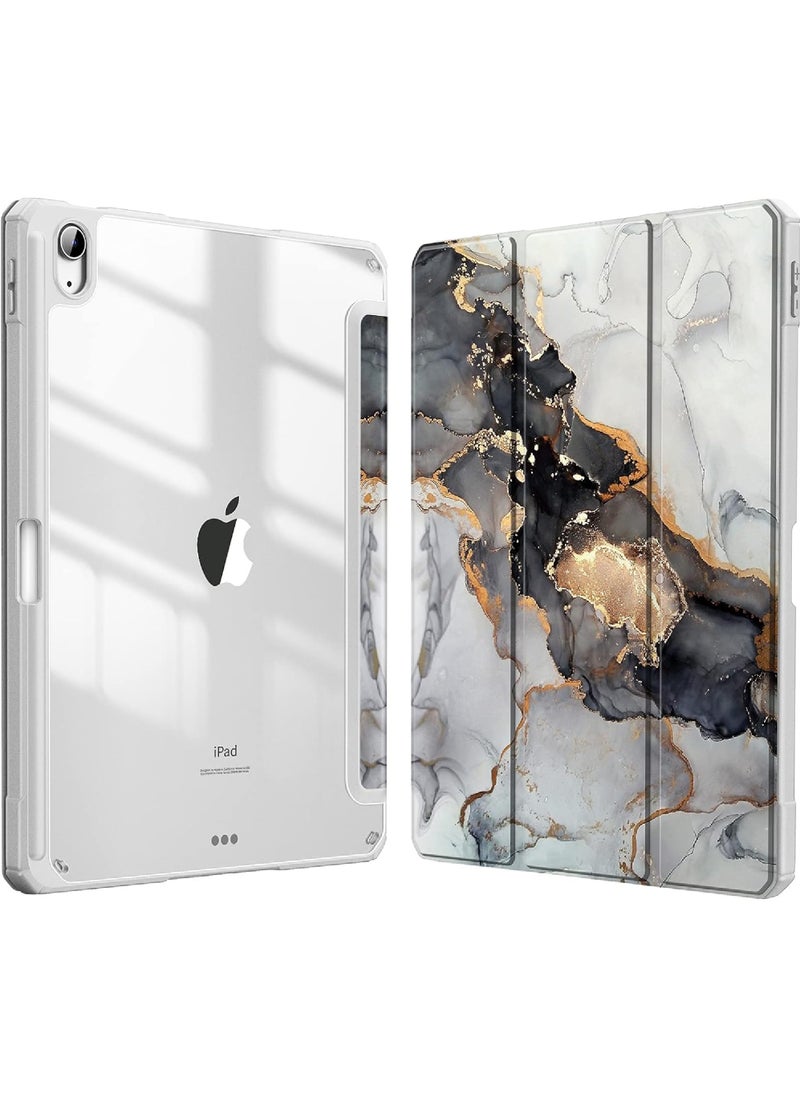 Rock Pow - Case for iPad 10th 10.9 inch 2022 Clear Transparent Back Shell with Pencil Holder, Auto Sleep/Wake Case Cover for iPad 10th 10.9inch 2022 - Image 1