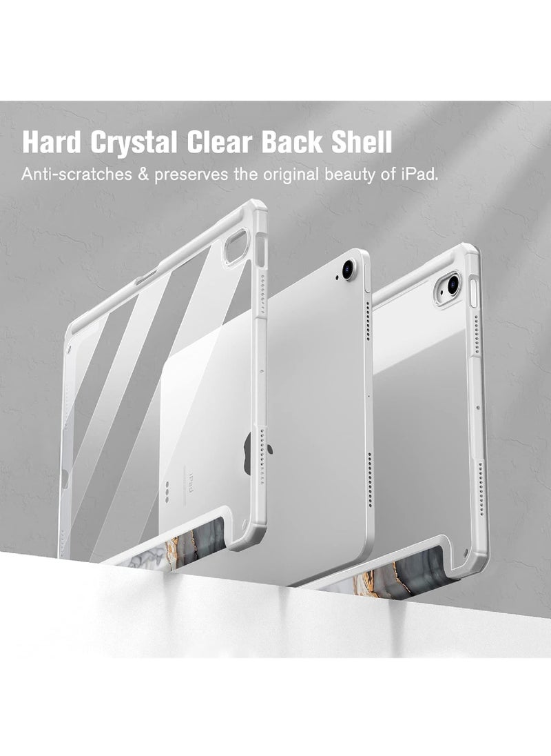 Hybrid Slim Case for iPad 10th Generation 10.9 Inch Tablet (2022 Model) - [Built-in Pencil Holder] Shockproof Cover with Clear Transparent Back Shell, Auto Wake/Sleep Cloudy Marble - pzsku/ZC06BDD0A94E5E0178A92Z/45/_/1699329784/d1c16770-4fdb-4f00-8454-4abccb8aa770