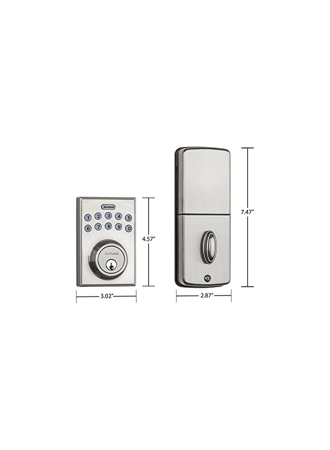Kwikset 92640-001 Contemporary Electronic Keypad Single Cylinder Deadbolt With 1-Touch Motorized Locking, Satin Nickel - Image 3