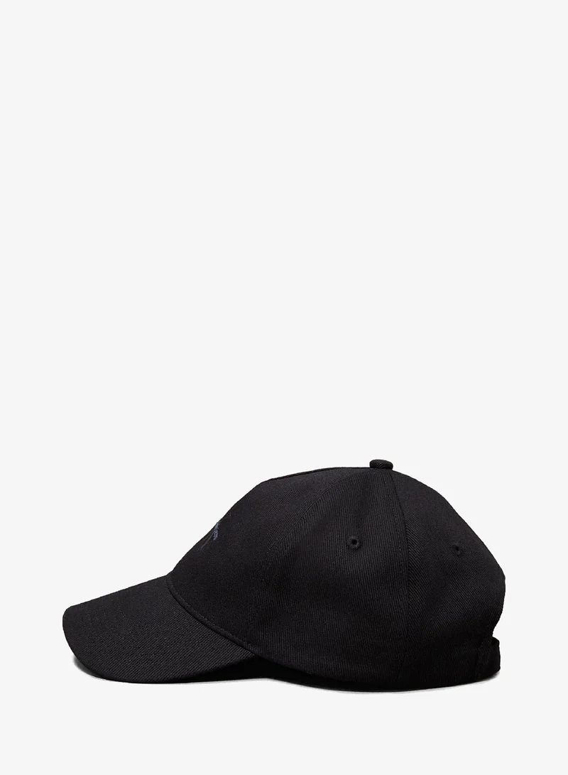 Calvin Klein Black Printed  Baseball Curve Peak Cap for Women | Best Price UAE