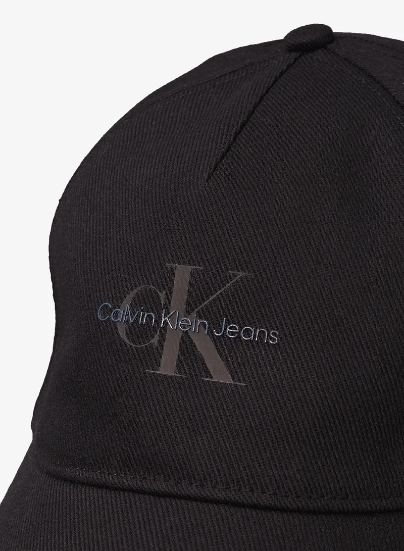 Calvin Klein Black Printed  Baseball Curve Peak Cap for Women | Best Price UAE