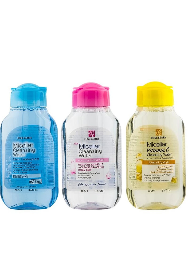 ROSE BERRY Micellar Cleansing Water Vitamin C & Dull & Sensitive skin & All-in 1 Waterproof - Image 1