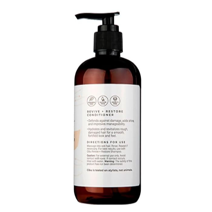 Cibu Revive and Restore Conditioner | Repair Conditioner with Oleic Acid, Linoleic Acid, Vitamin E & K | Eliminates Frizz, Seals Split Ends, Strengthens, Fortifies and Smoothens Hair Strands | 11.83oz - Image 5
