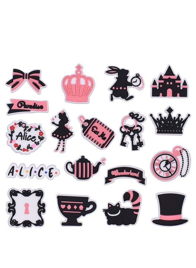 Muyixin 25Pcs Pink Shoes Charms for Croc Clog, Pink Shoes Decoration for Girls Women Birthday Gifts  - Image 4