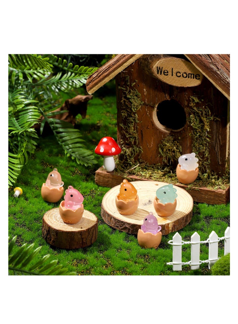 SYOSI 50 Pcs Luminous Mini Dinosaur Toys, Glow in The Dark Dinosaur, Figures Resin Small Dinosaur Figurines Tiny Dino, for Fairy Landscape Garden Aquarium Dollhouse Decor, Party Decorations - Image 4