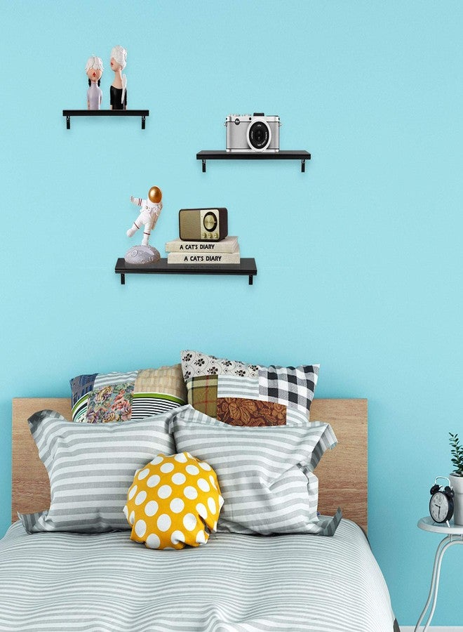 evron Floating Shelves Wall Mounted Set, Water Proof Wall Shelves for Living Room, Dining Room, Bedroom, Kitchen, Office and Greenhouse (Black Set of 3) - Image 5