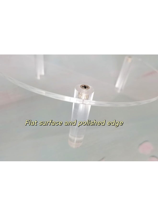 HESIN Hesin Acrylic Cake Display Risers Round Set Of 3 Stand Risers Dessert Bakery Stand Rack Server Dessert & Pizza Holder  - Image 4