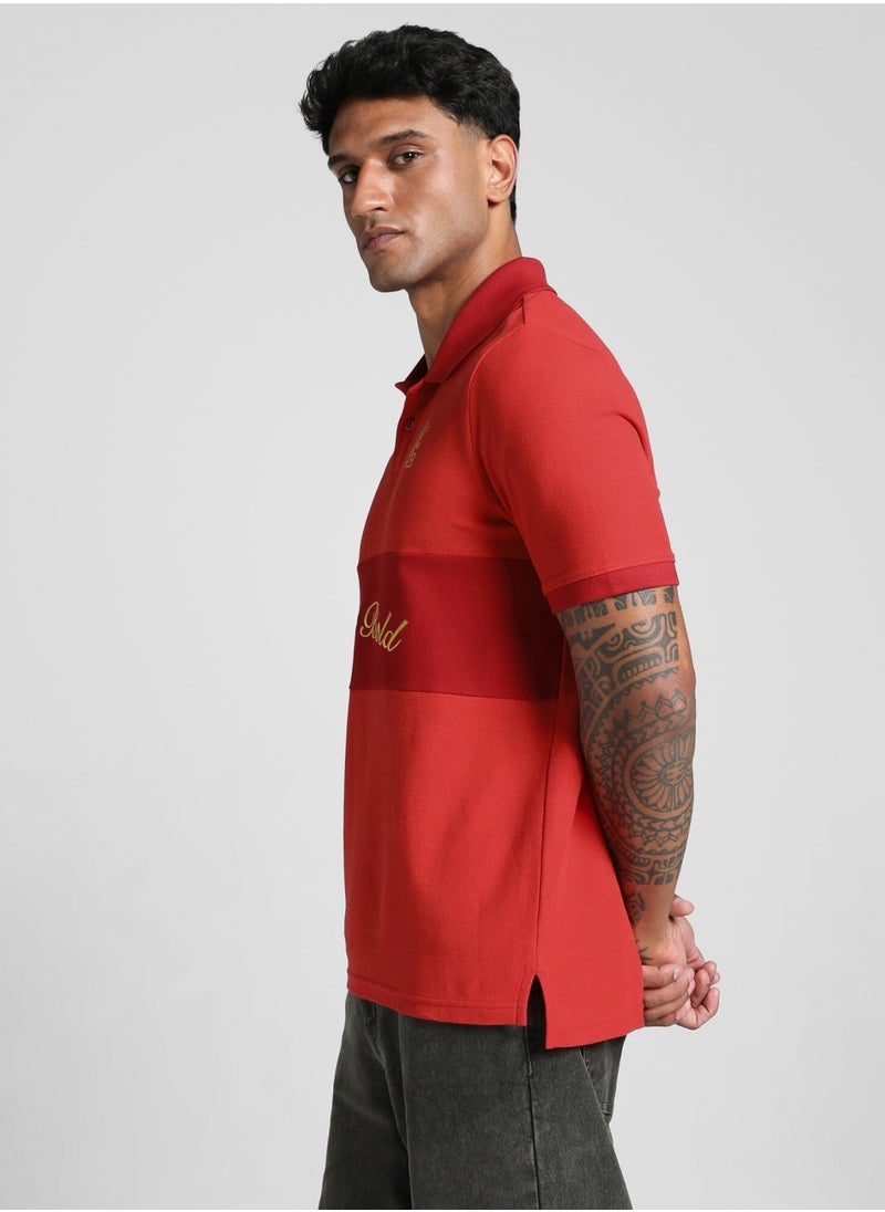 PUMA - RCB Retro Mens Red Polo Shirt - Image 1