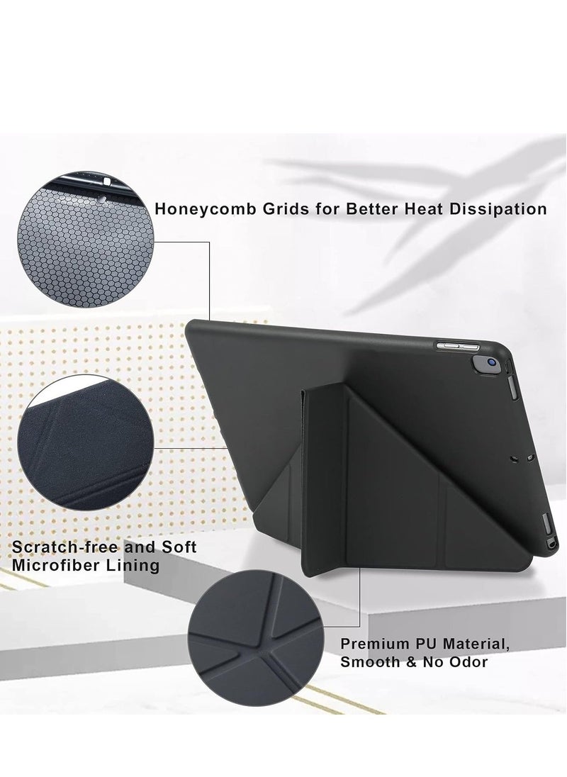 JAJEEK Origami iPad 10.2 Inch Case for iPad 9th Generation 2021, iPad 8th Generation 2020 & iPad 7th Generation 2019 – 5-in-1 Multiple Viewing Angles, Soft Back Cover with Auto Sleep/Wake Function, Black, Durable Protection for Everyday Use - Image 4