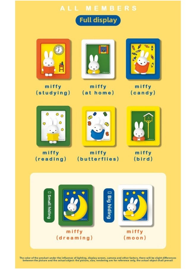 Generic - Genuine Miffy Elephant Series Blind Box Trendy Hand Toys Surrounding Cute Creative Desktop Ornaments Gifts-Color:Miffy Photo Frame Holder Series Blind Box (please Take 6 Pieces For The Whole Box) - Image 1