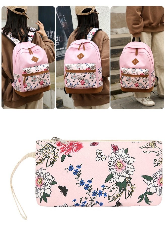 AL RAID - School Backpacks for Teen Girls 3 In 1 School Bookbags Set Lunch Bag Pencil Case Travel Lightweight Daypack Kids' School Bag - Image 1