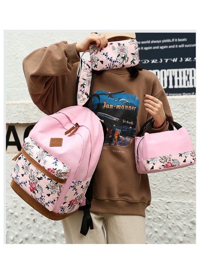 AL RAID - School Backpacks for Teen Girls 3 In 1 School Bookbags Set Lunch Bag Pencil Case Travel Lightweight Daypack Kids' School Bag - Image 1