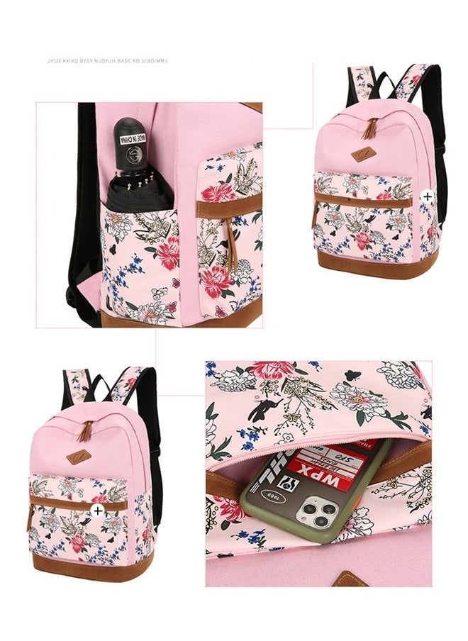 AL RAID - School Backpacks for Teen Girls 3 In 1 School Bookbags Set Lunch Bag Pencil Case Travel Lightweight Daypack Kids' School Bag - Image 1