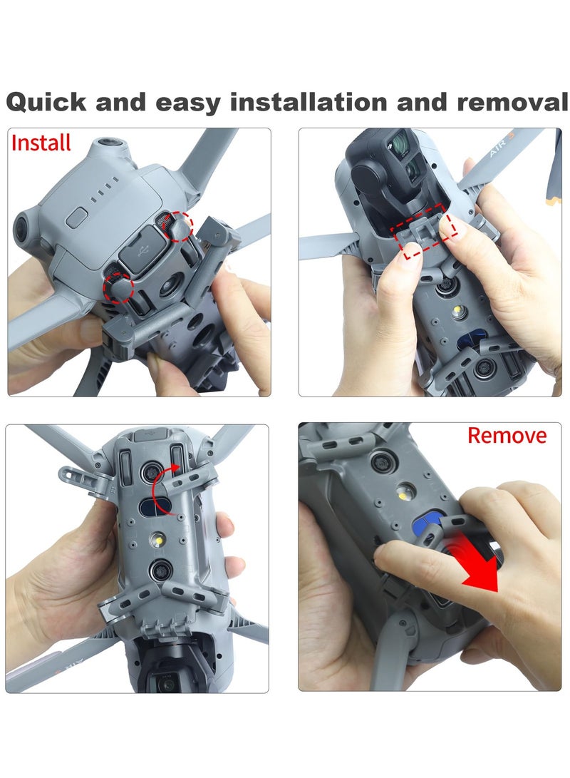 قم بترقية DJI Air 3 الخاصة بك مع معدات هبوط قابلة للطي، وزيادة الارتفاع لتحسين الاستقرار والأداء. - Image 5