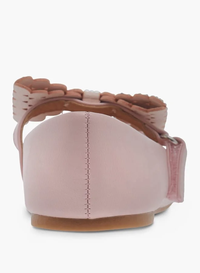 Flora Bella By Shoexpress Girls Embellished Bow Applique Ballerina Shoes