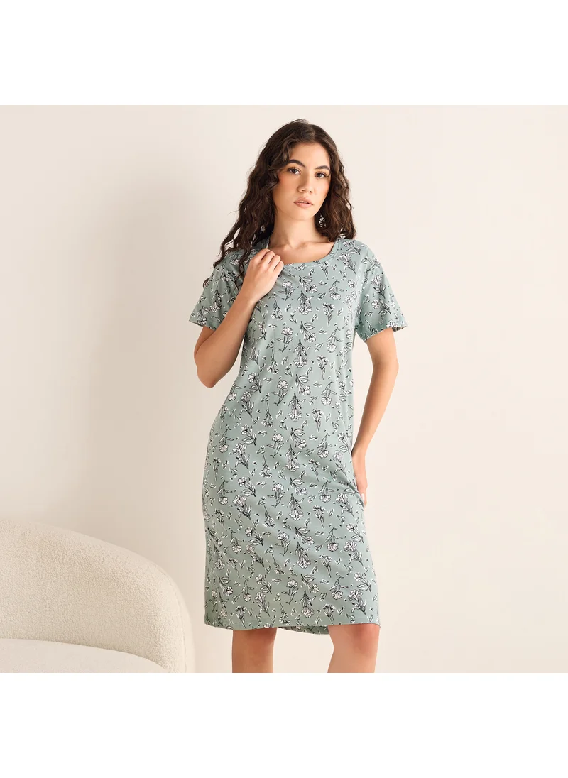 FAV Floral Print Night Dress