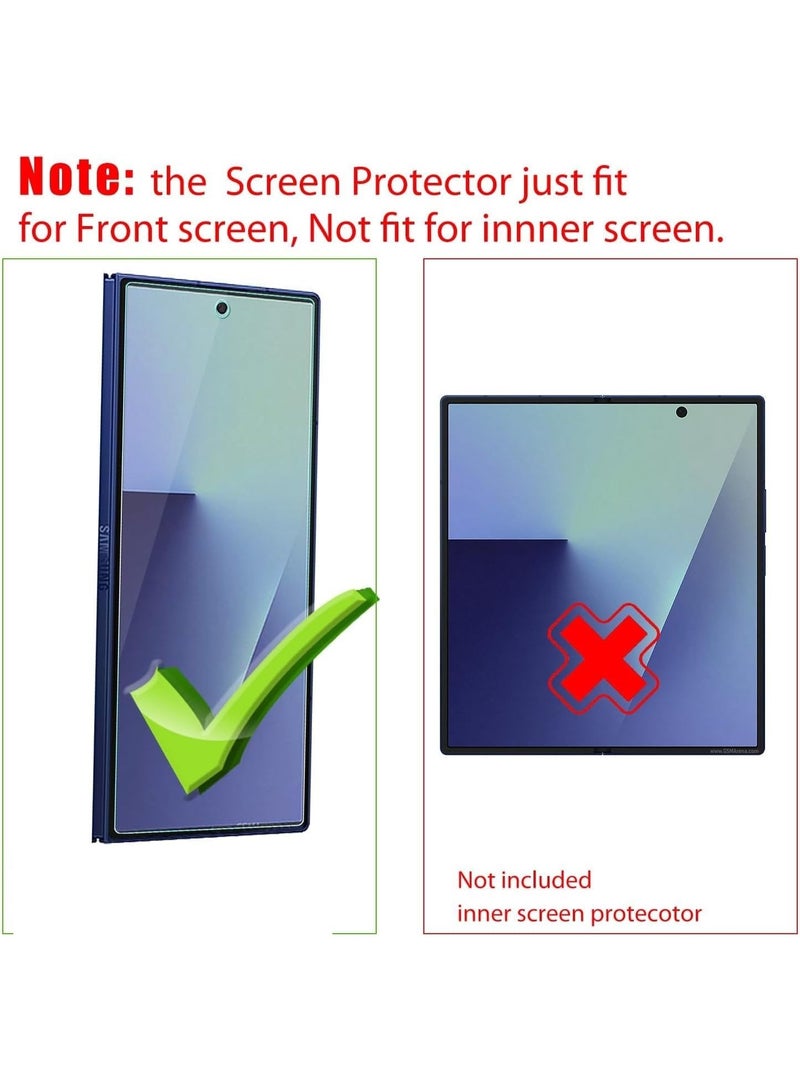 Muzz Privacy Screen Protector for Samsung Galaxy Z Fold7, Front Screen, 9H Hardness Tempered Glass, Anti-Spy (3) - Image 3