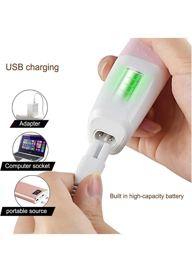 Electric Razors for Women, Lady Shaver Facial Hair Remover for Women face Eyebrow Nose Legs Pubic Hair Bikini Trimmer, Flawless Painless Hair Removal Razor USB Rechargeable and Waterproof - Image 5