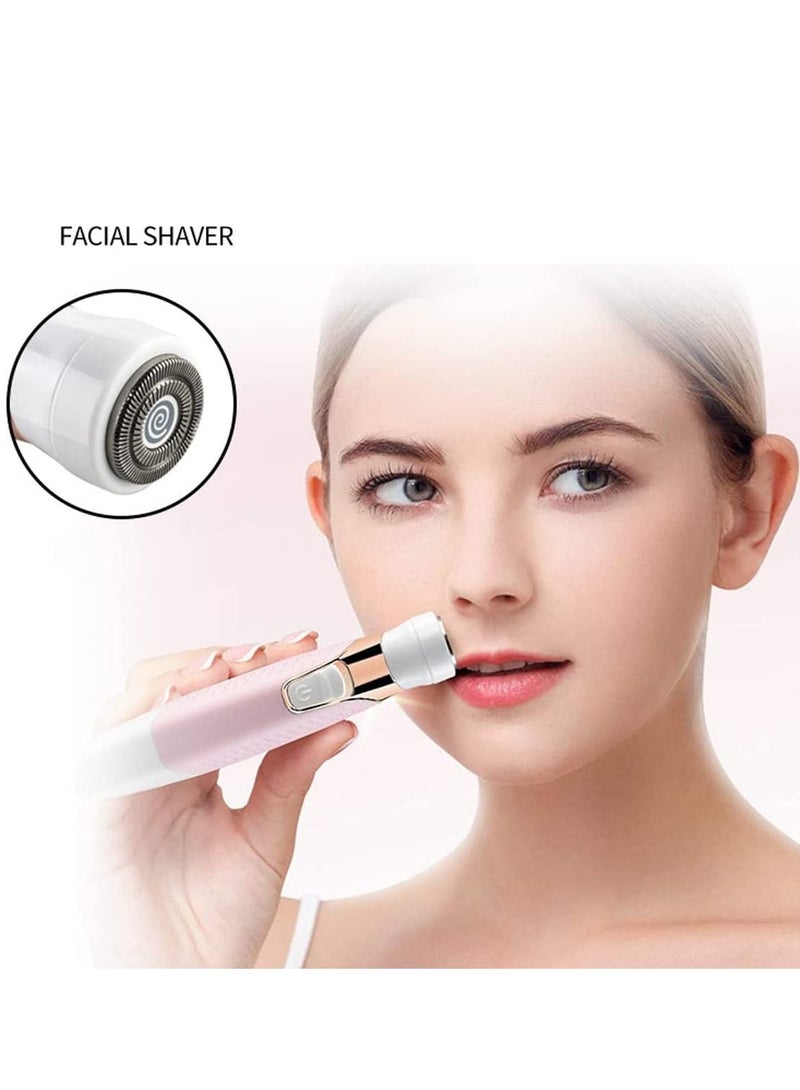 Electric Razors for Women, Lady Shaver Facial Hair Remover for Women face Eyebrow Nose Legs Pubic Hair Bikini Trimmer, Flawless Painless Hair Removal Razor USB Rechargeable and Waterproof - Image 4