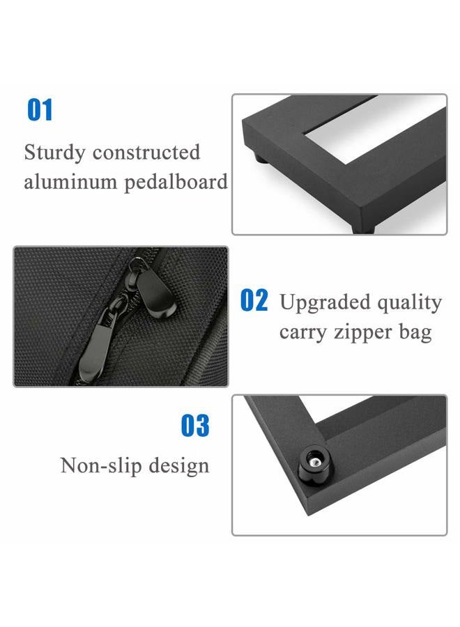 Koldot Pedal Board for Guitar Bass Effects Pedal Small Mini Pedalboard with Carry Bag, 2PCS Pedal Board Tape 15 x 5 inch - Image 4