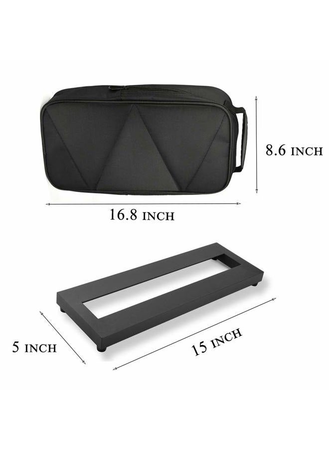Koldot Pedal Board for Guitar Bass Effects Pedal Small Mini Pedalboard with Carry Bag, 2PCS Pedal Board Tape 15 x 5 inch - Image 5