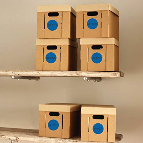 PARLAIM 3 Inch Color Code Circle Dot Stickers, 500pcs Round Color Coding Labels in Dispenser Box for Inventory Business, Blue - Image 4
