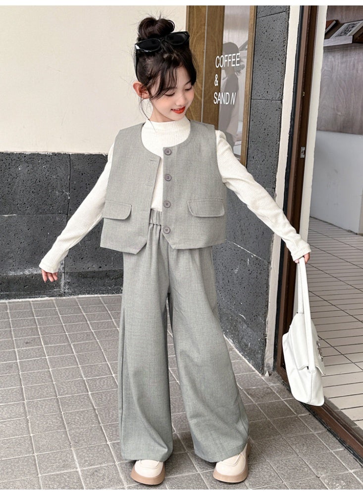 Shougu Girls' Fashionable Small Suit Set - Image 1